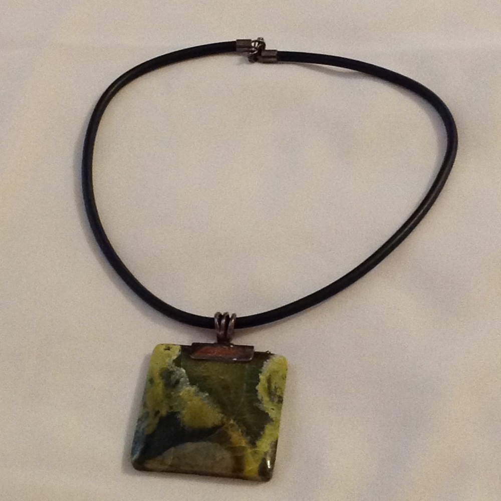 Hand crafted stone/sterling necklace